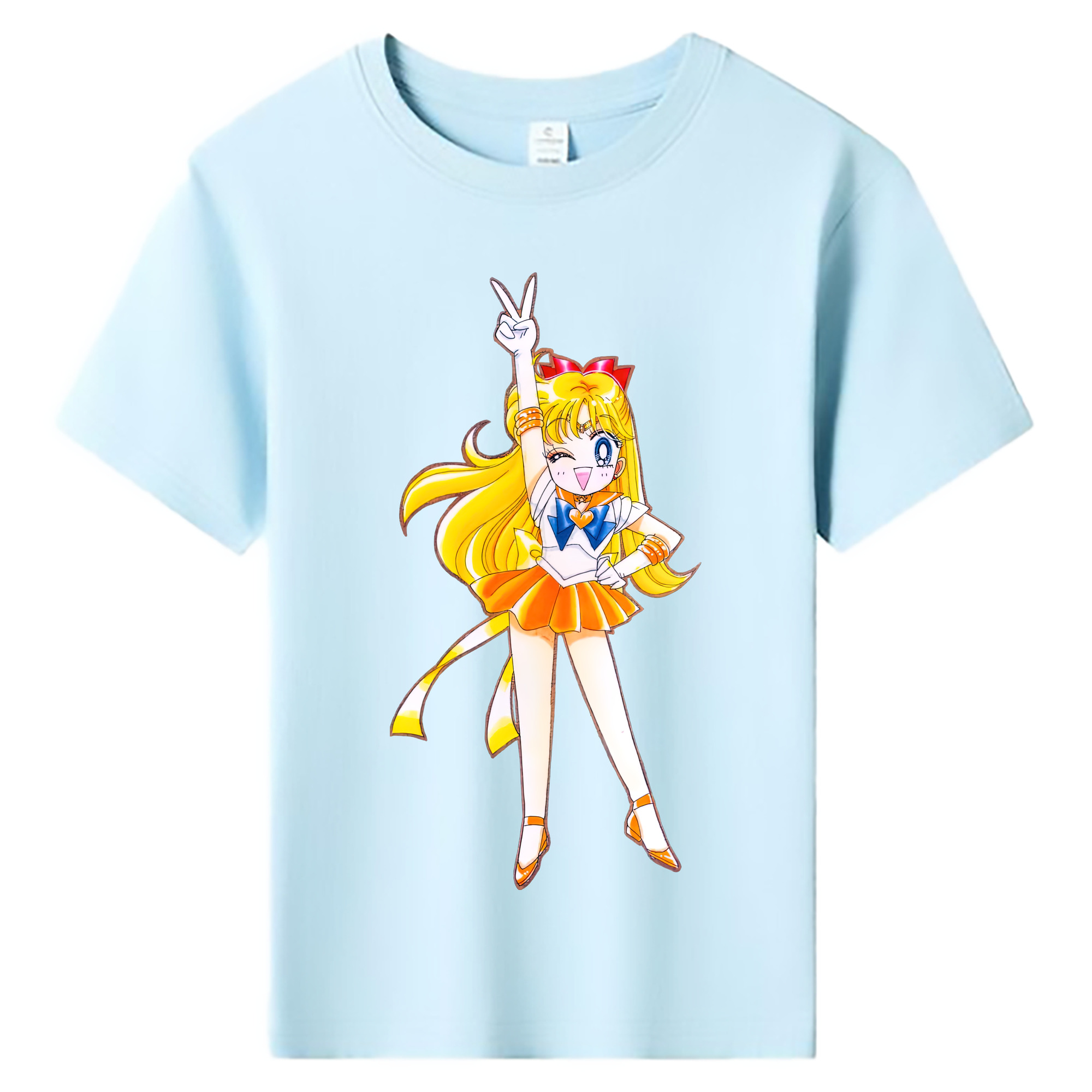 （画像用） 美少女戦士セーラームーン 愛野 美奈子 あいの みなこ Sailor Moon Aino Minako 綿100％キッズTシャツ（フロントプリント）